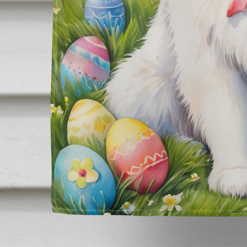 Samoyed Easter Egg Hunt House Flag