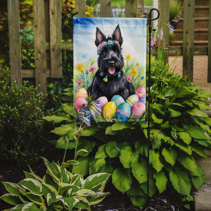 Scottish Terrier Easter Egg Hunt Garden Flag