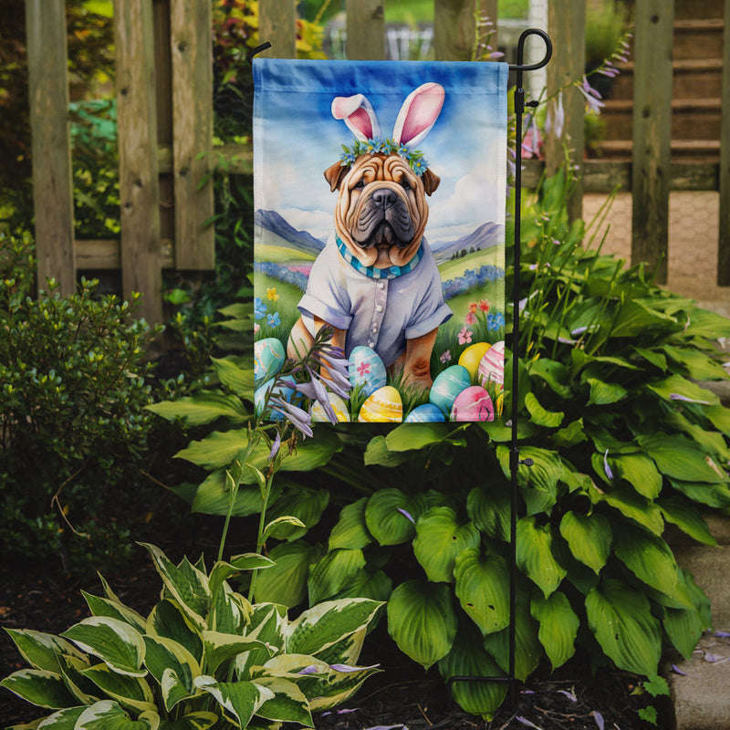 Shar Pei Easter Egg Hunt Garden Flag