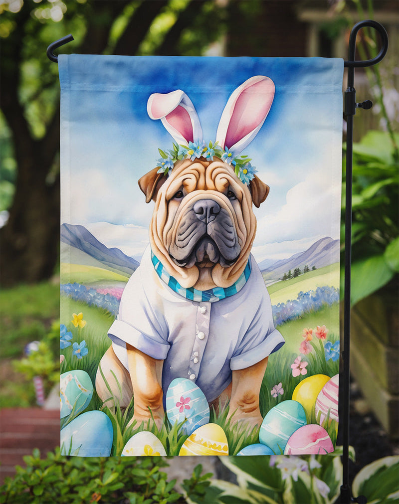 Shar Pei Easter Egg Hunt Garden Flag