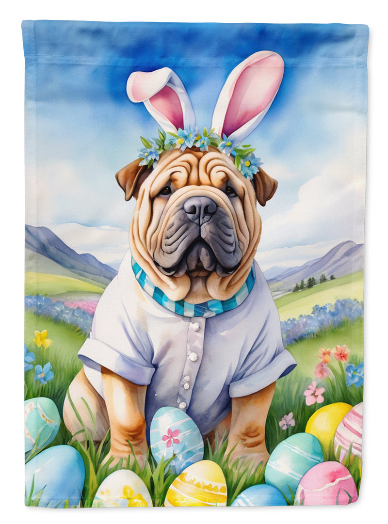 Shar Pei Easter Egg Hunt Garden Flag