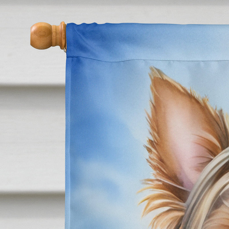 Yorkshire Terrier Easter Egg Hunt House Flag