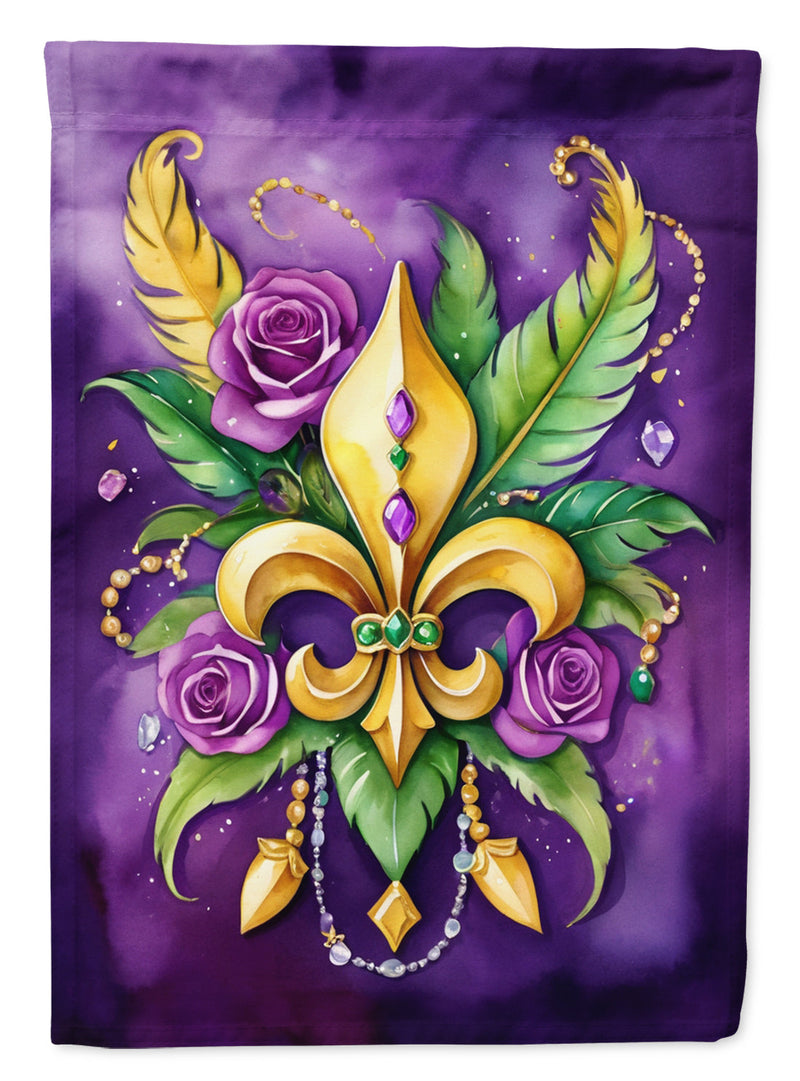 Fleur de lis Mardi Gras Garden Flag