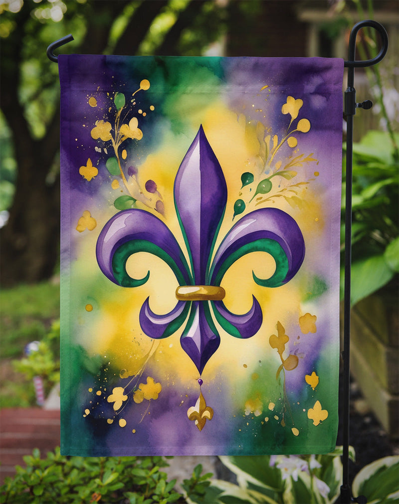 Fleur de lis Mardi Gras Garden Flag