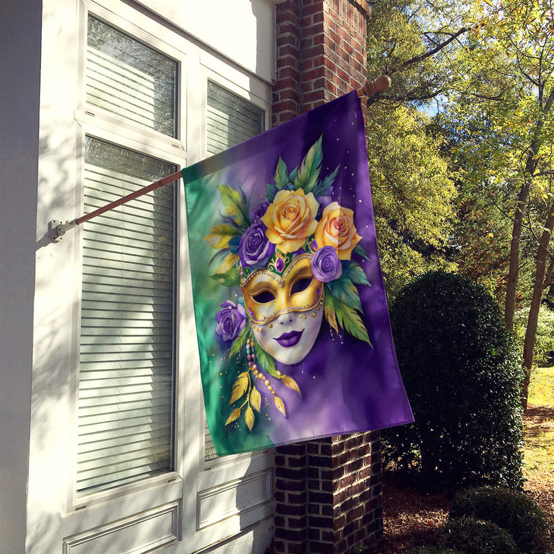 Mask Mardi Gras House Flag