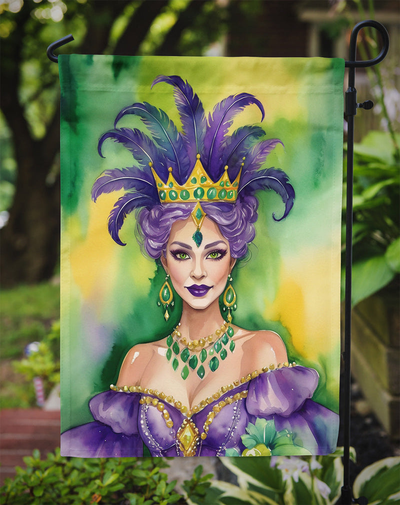 Queen of Mardi Gras Garden Flag