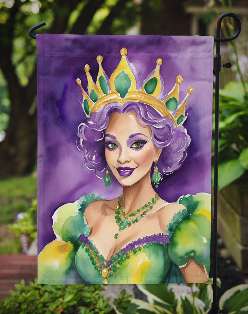 Queen of Mardi Gras Garden Flag