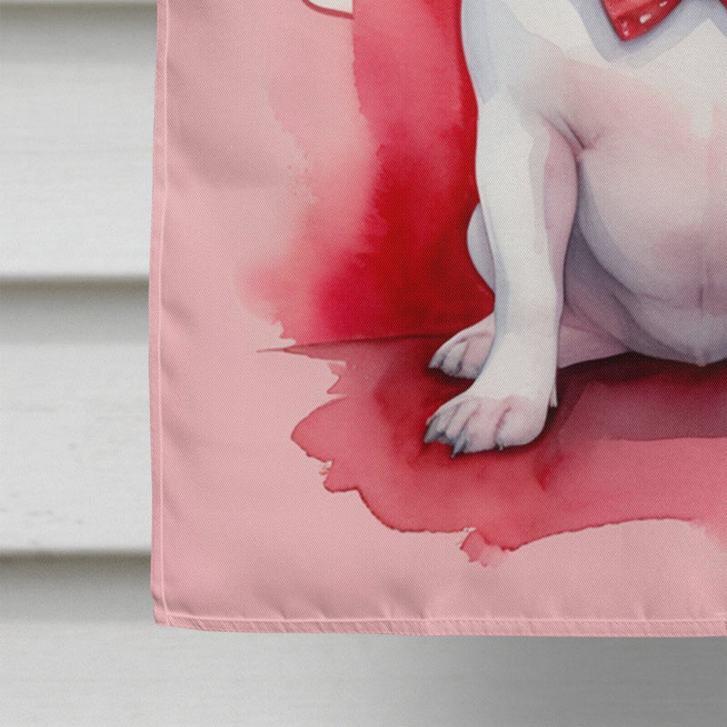 English Bull Terrier My Valentine House Flag