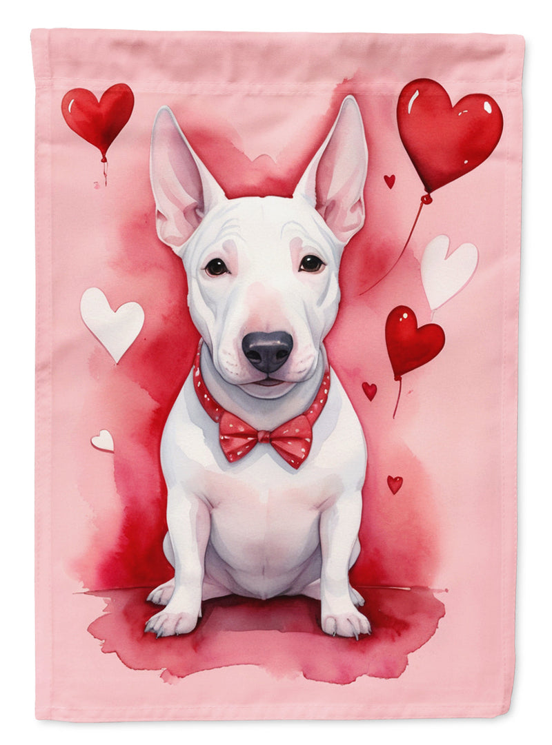 English Bull Terrier My Valentine House Flag