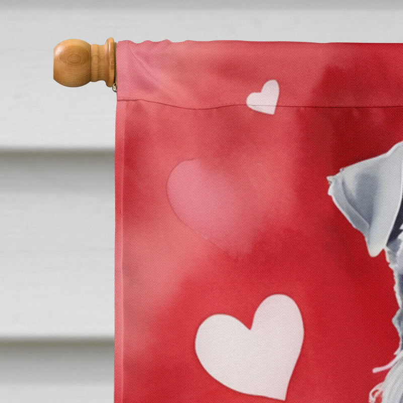 Kerry Blue Terrier My Valentine House Flag