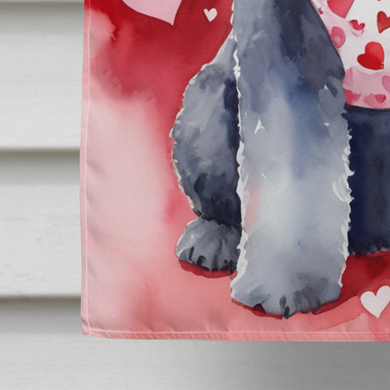 Kerry Blue Terrier My Valentine House Flag