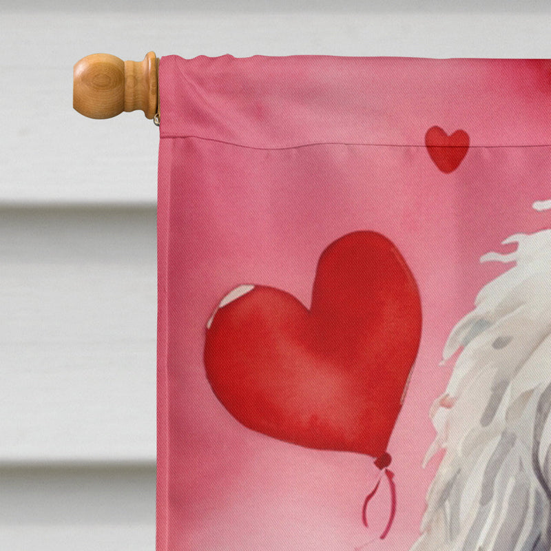 Komondor My Valentine House Flag