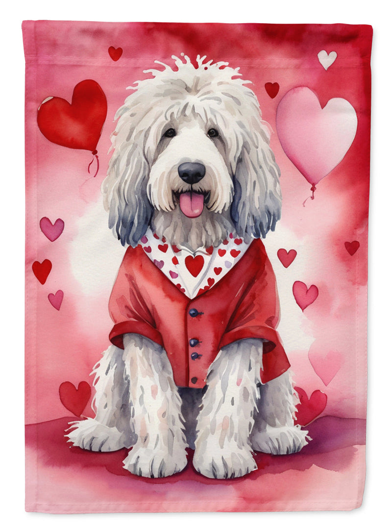 Komondor My Valentine House Flag