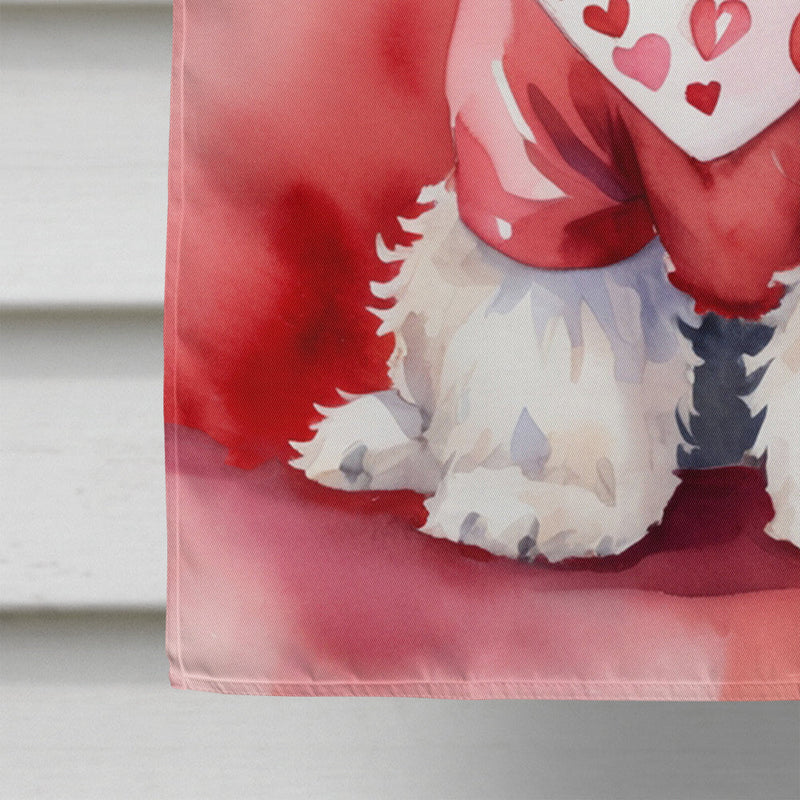 Maltipoo My Valentine House Flag