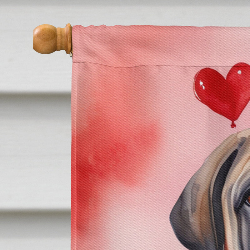 Mastiff My Valentine House Flag