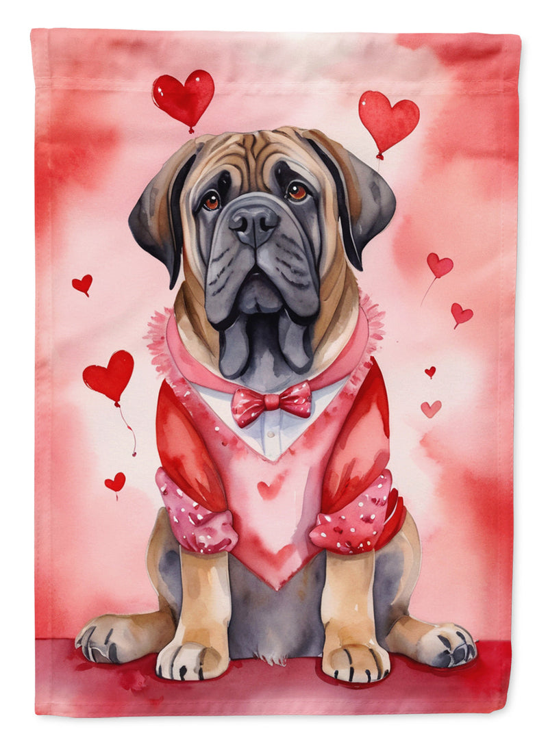 Mastiff My Valentine House Flag