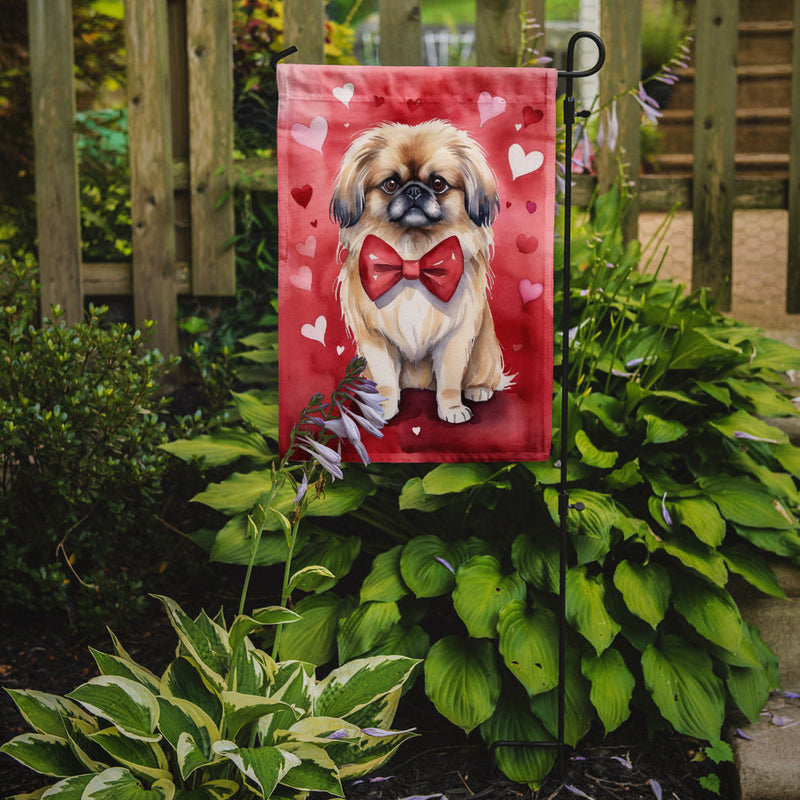 Pekingese My Valentine Garden Flag