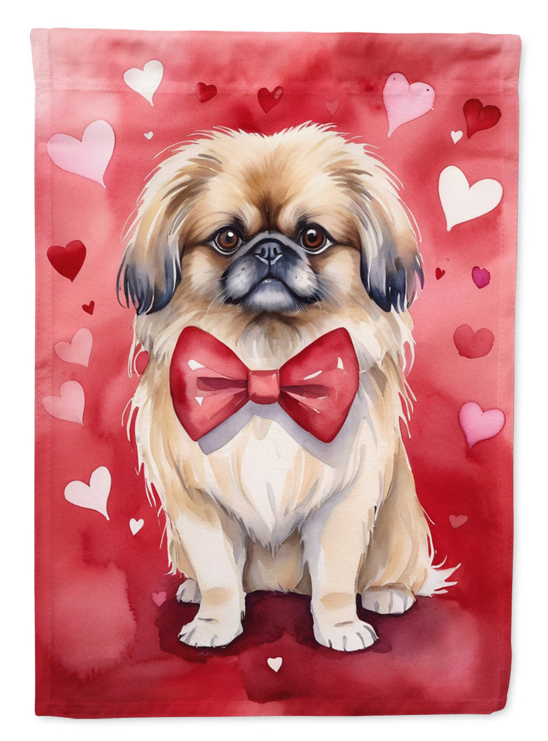 Pekingese My Valentine Garden Flag