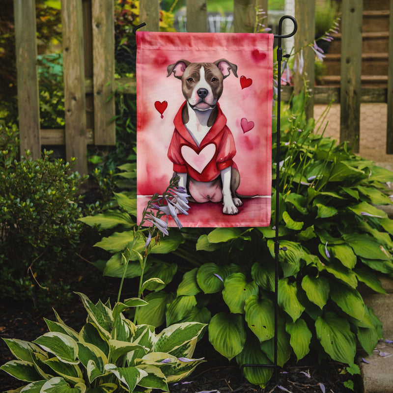 Pit Bull Terrier My Valentine Garden Flag