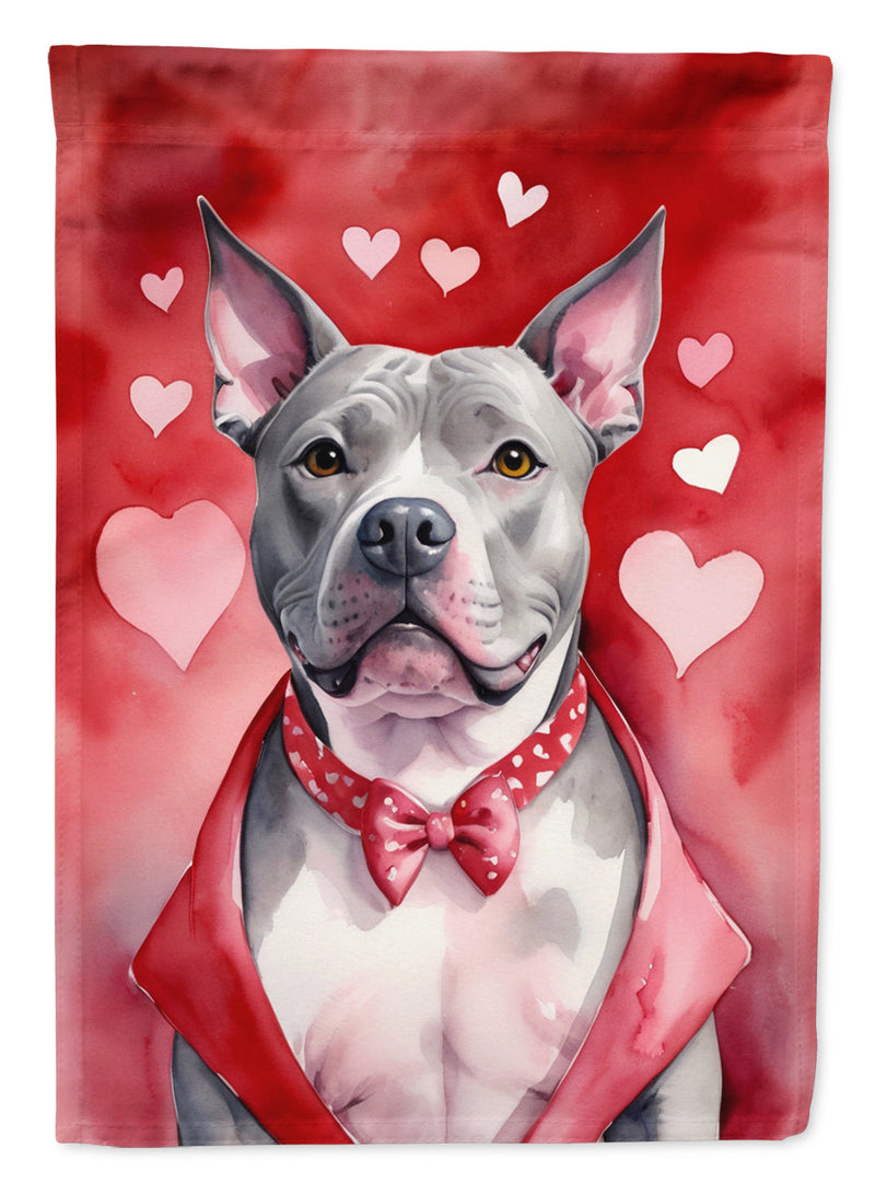 Pit Bull Terrier My Valentine Garden Flag