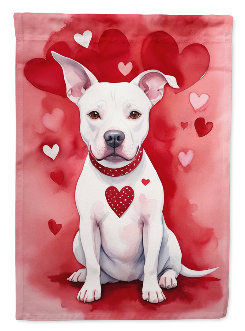 Pit Bull Terrier My Valentine House Flag