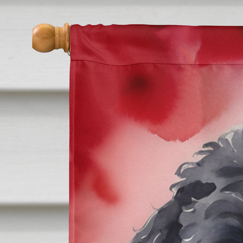 Portuguese Water Dog My Valentine House Flag