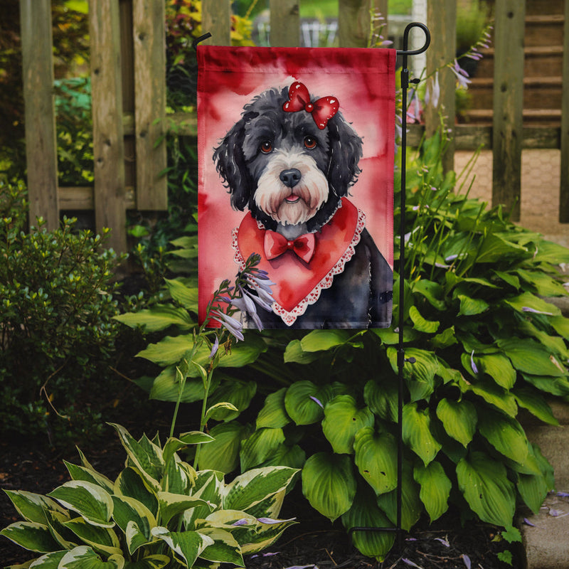 Portuguese Water Dog My Valentine Garden Flag