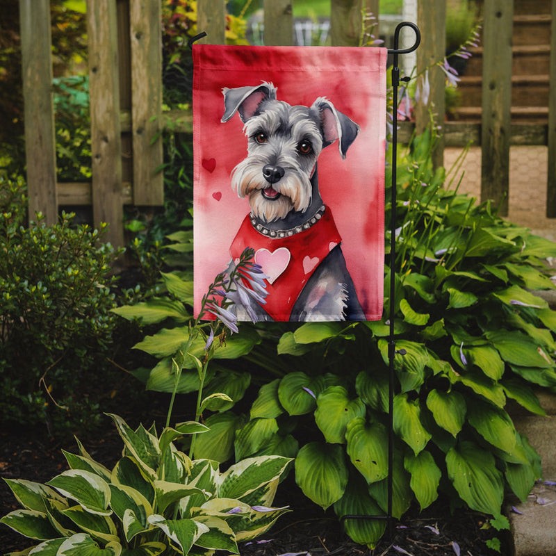 Schnauzer My Valentine Garden Flag