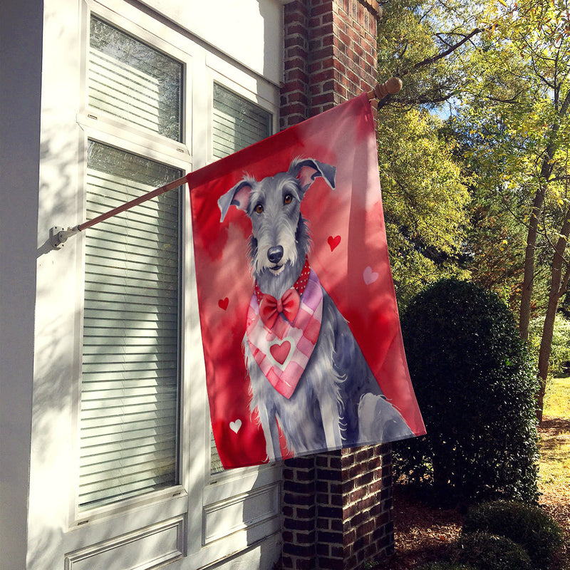 Scottish Deerhound My Valentine House Flag