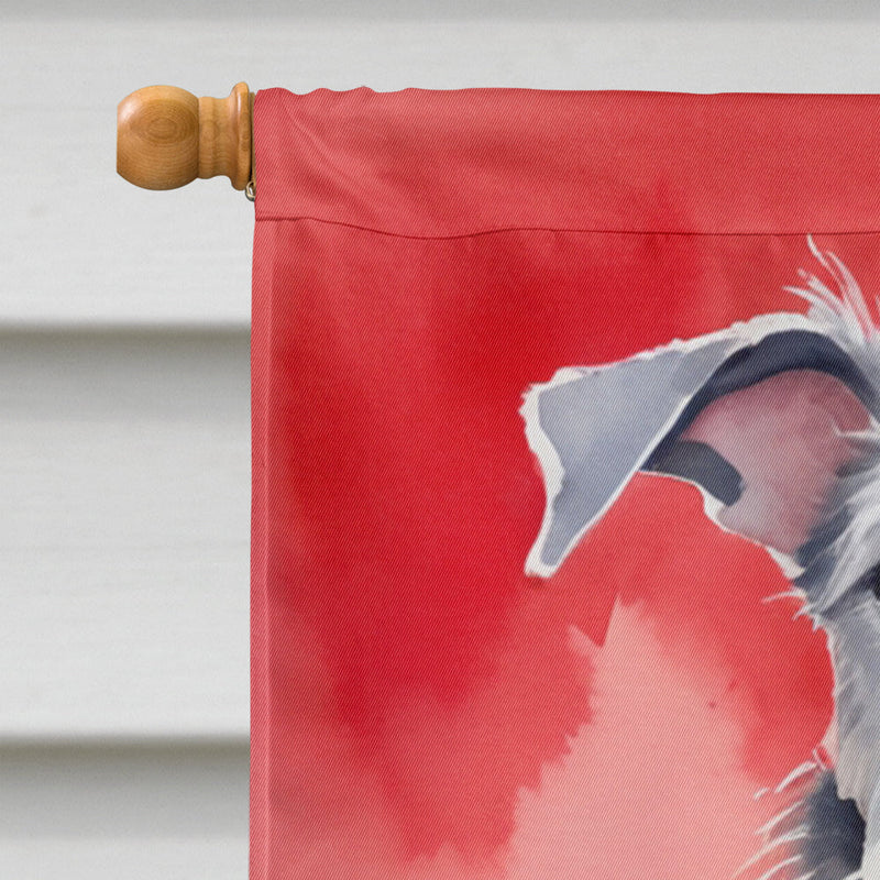 Scottish Deerhound My Valentine House Flag