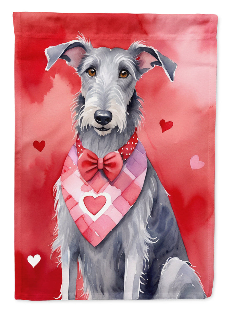 Scottish Deerhound My Valentine House Flag