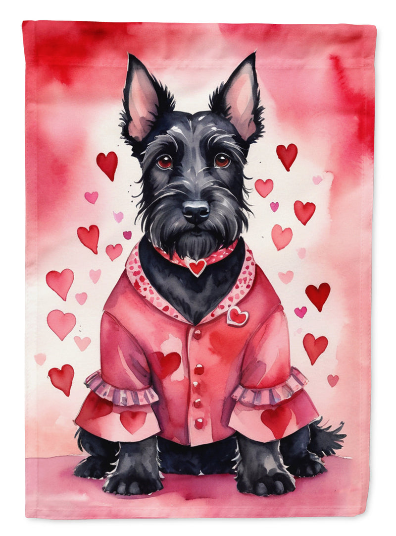 Scottish Terrier My Valentine House Flag