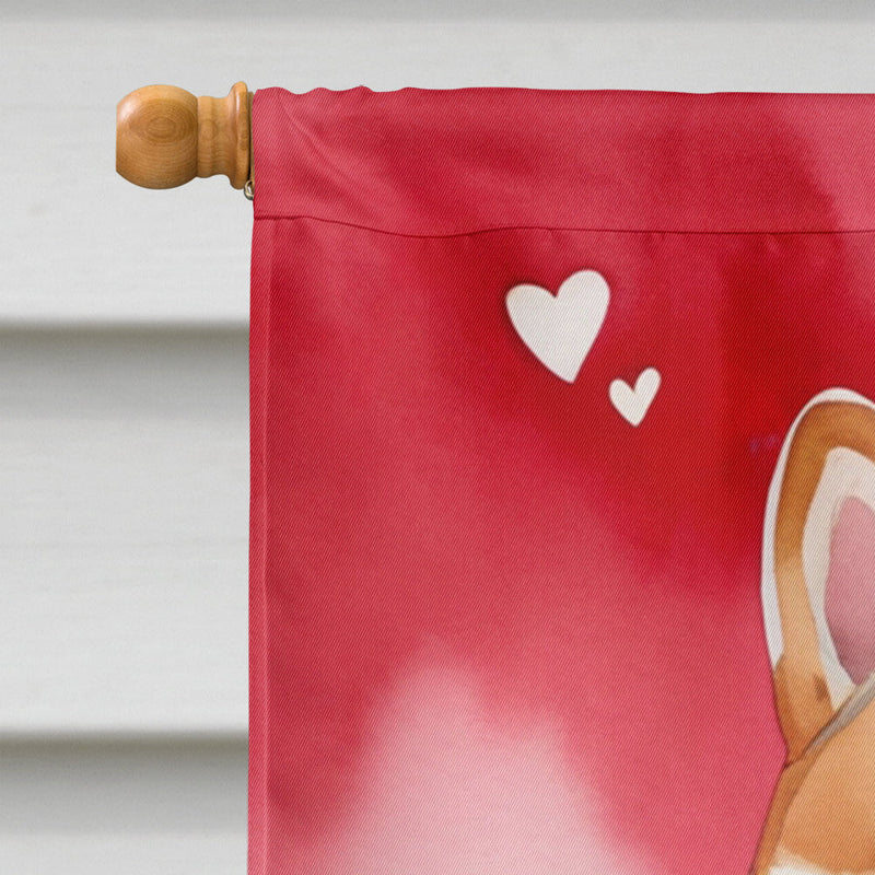 Shiba Inu My Valentine House Flag