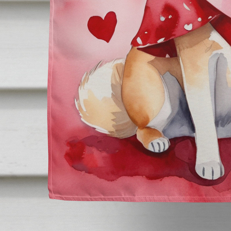 Shiba Inu My Valentine House Flag