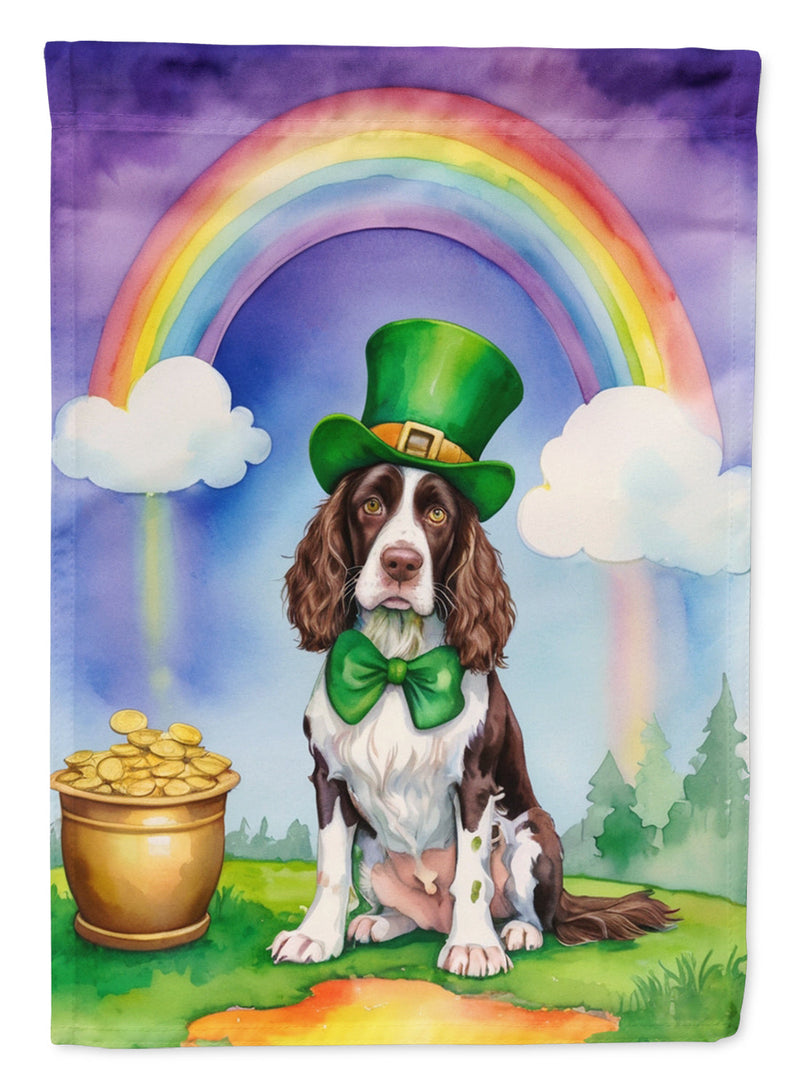 English Springer Spaniel St Patrick's Day Garden Flag