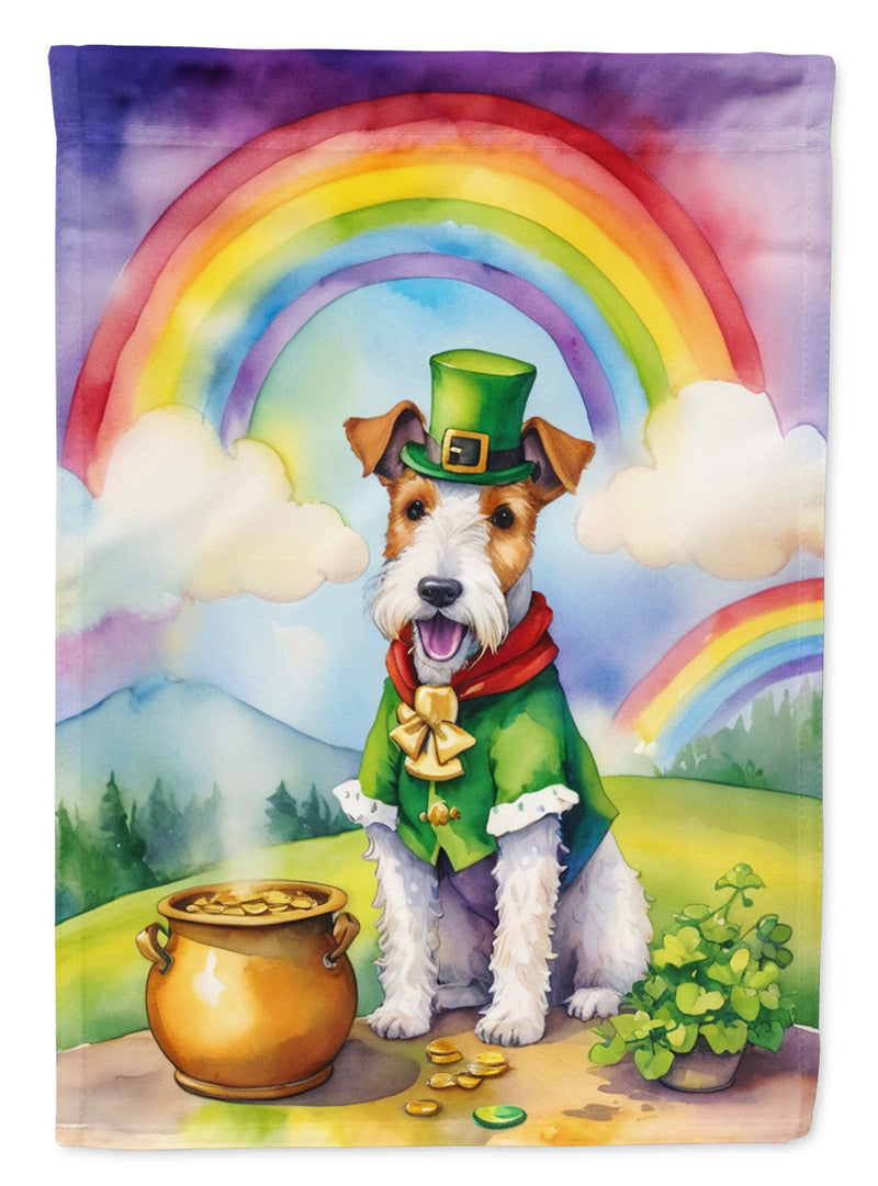 Fox Terrier St Patrick's Day House Flag