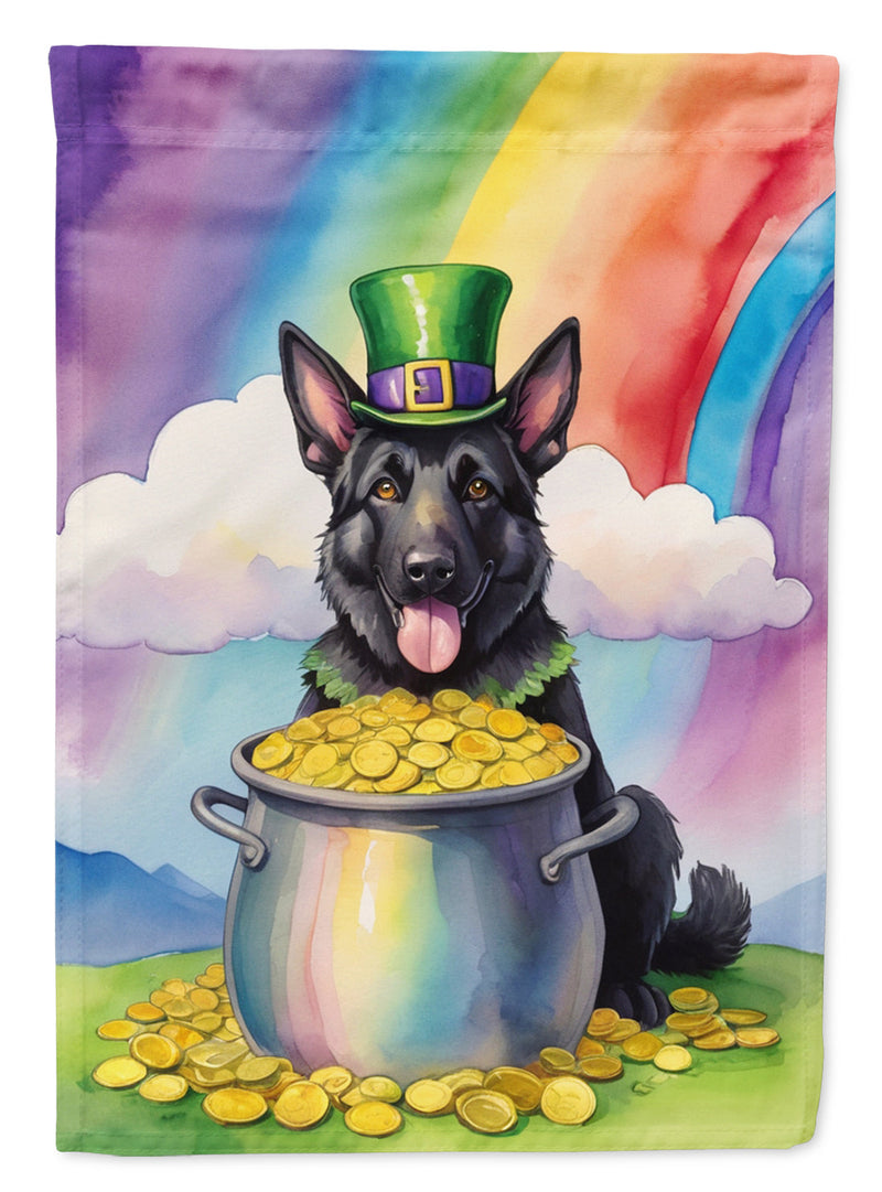 German Shepherd St Patrick's Day Garden Flag