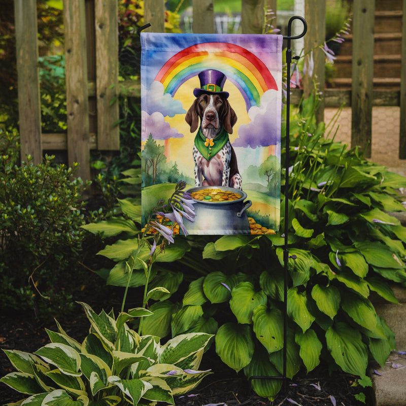 German Shorthaired Pointer St Patrick's Day Garden Flag