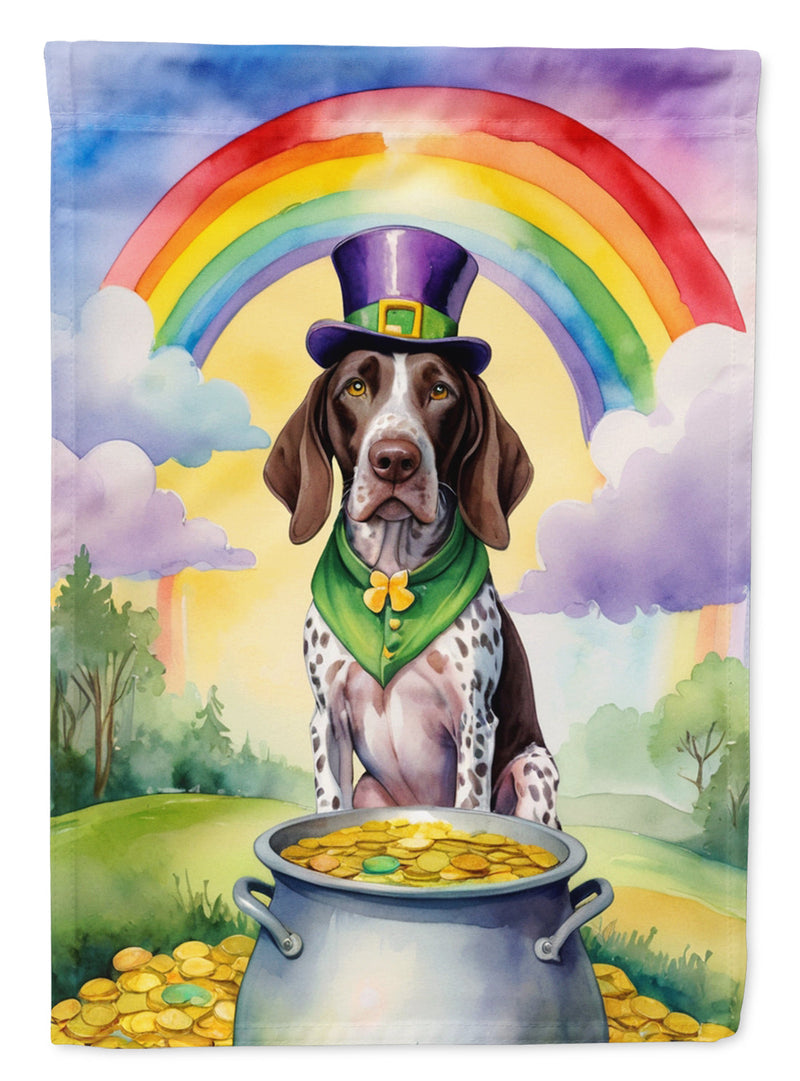 German Shorthaired Pointer St Patrick's Day Garden Flag