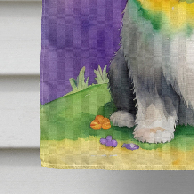 Old English Sheepdog St Patrick's Day House Flag