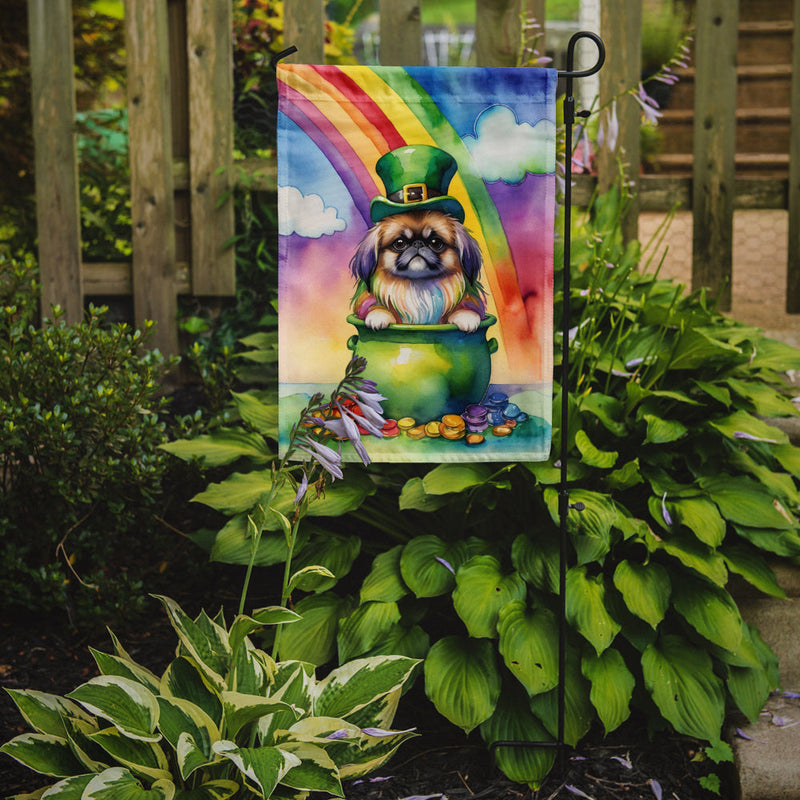 Pekingese St Patrick's Day Garden Flag