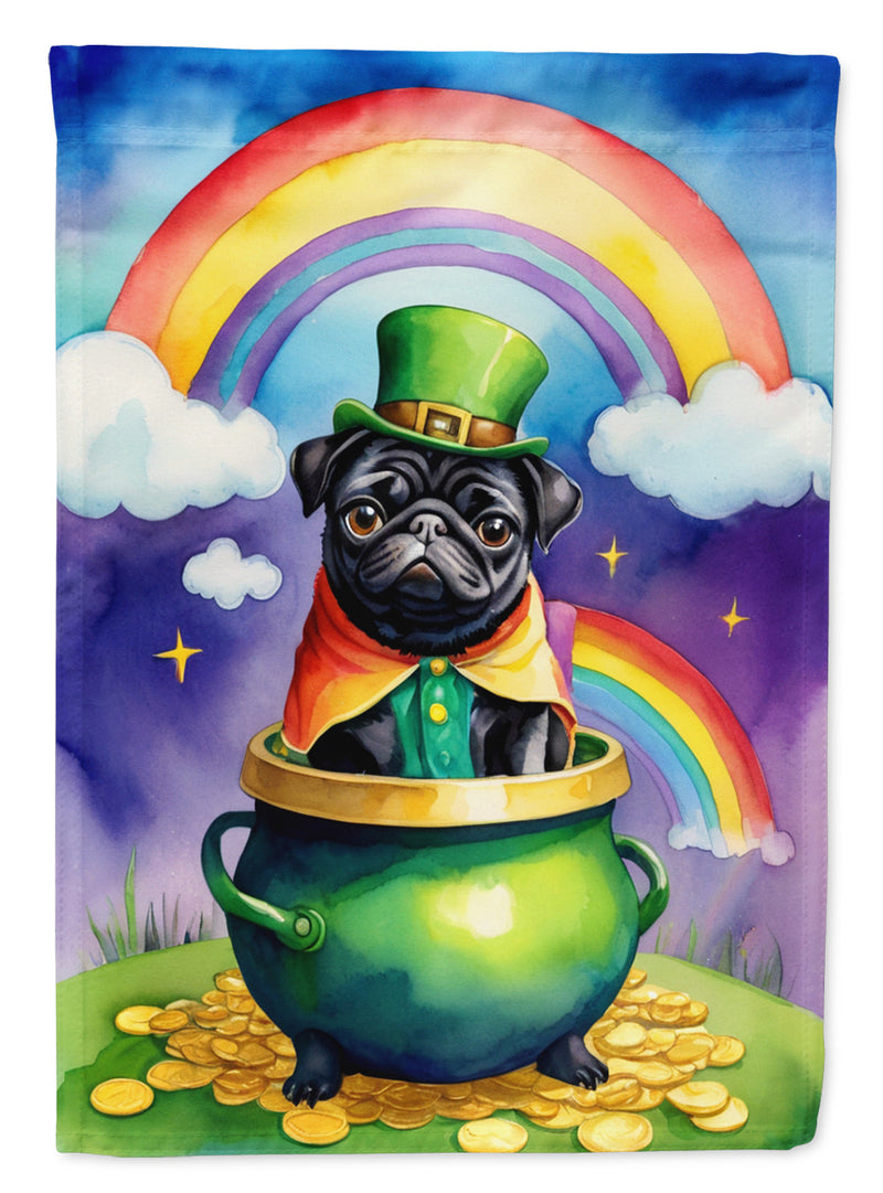 Pug St Patrick's Day House Flag