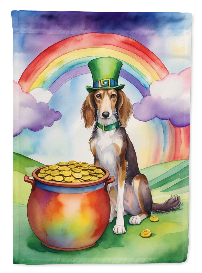 Saluki St Patrick's Day Garden Flag