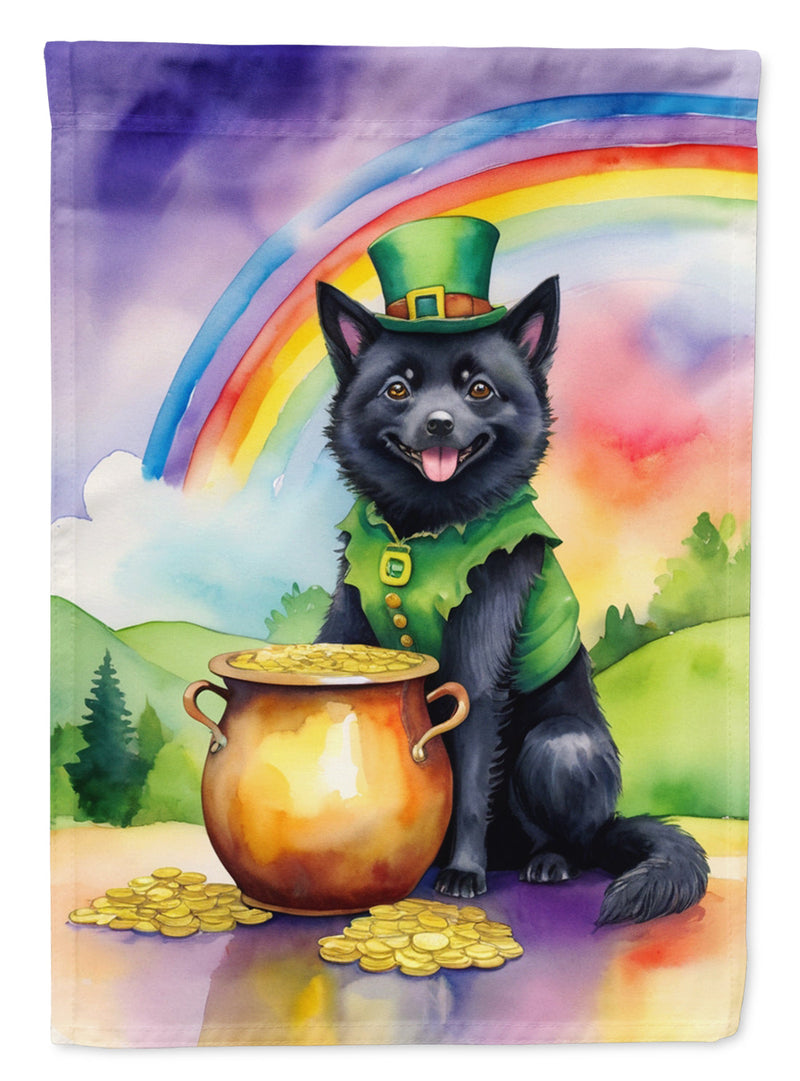 Schipperke St Patrick's Day House Flag