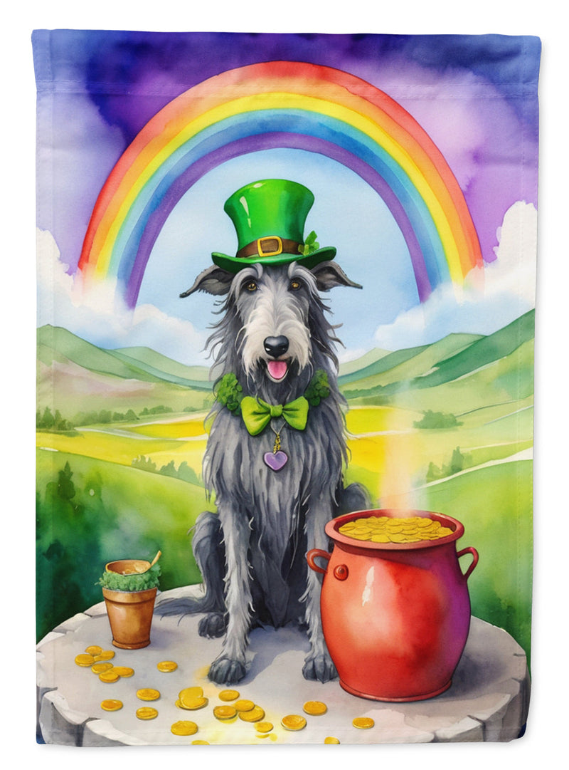 Scottish Deerhound St Patrick's Day House Flag