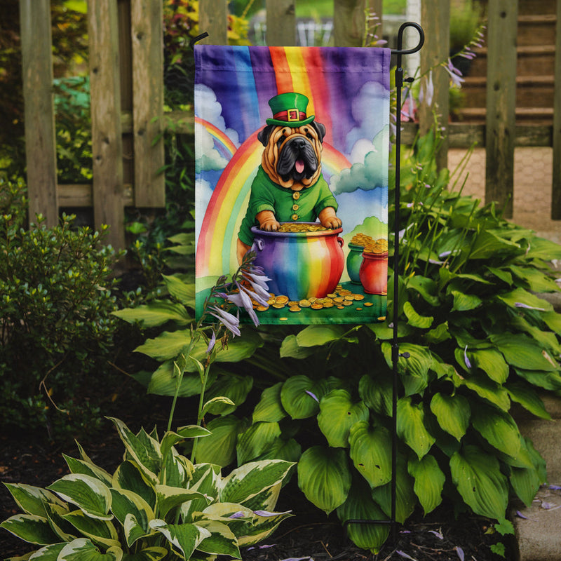 Shar Pei St Patrick's Day Garden Flag