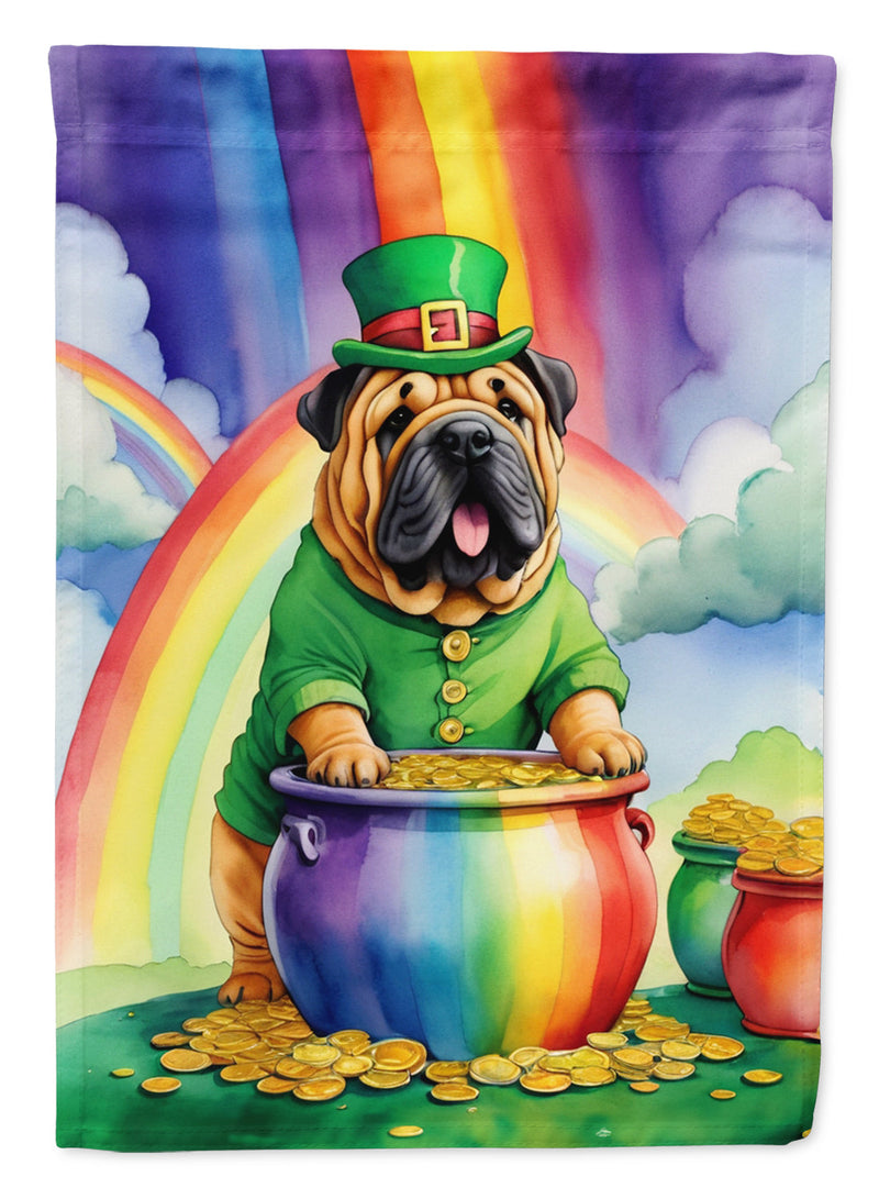 Shar Pei St Patrick's Day Garden Flag