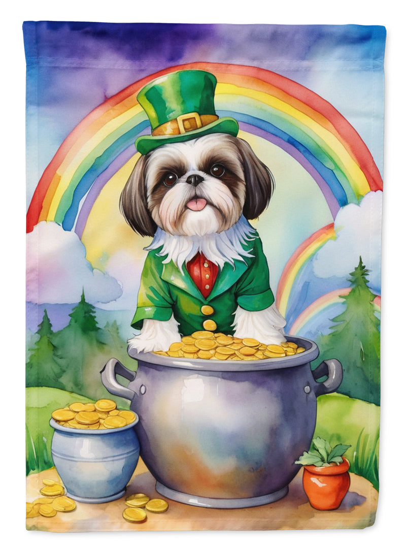 Shih Tzu St Patrick's Day House Flag