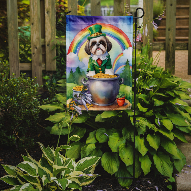 Shih Tzu St Patrick's Day Garden Flag