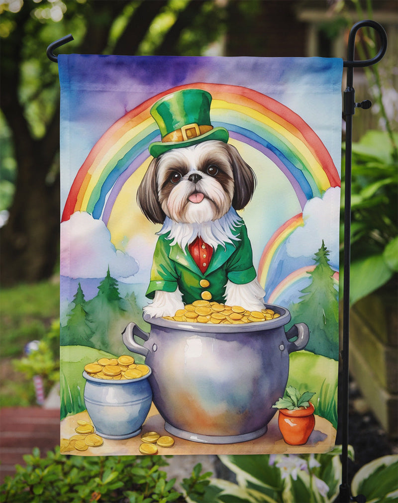 Shih Tzu St Patrick's Day Garden Flag